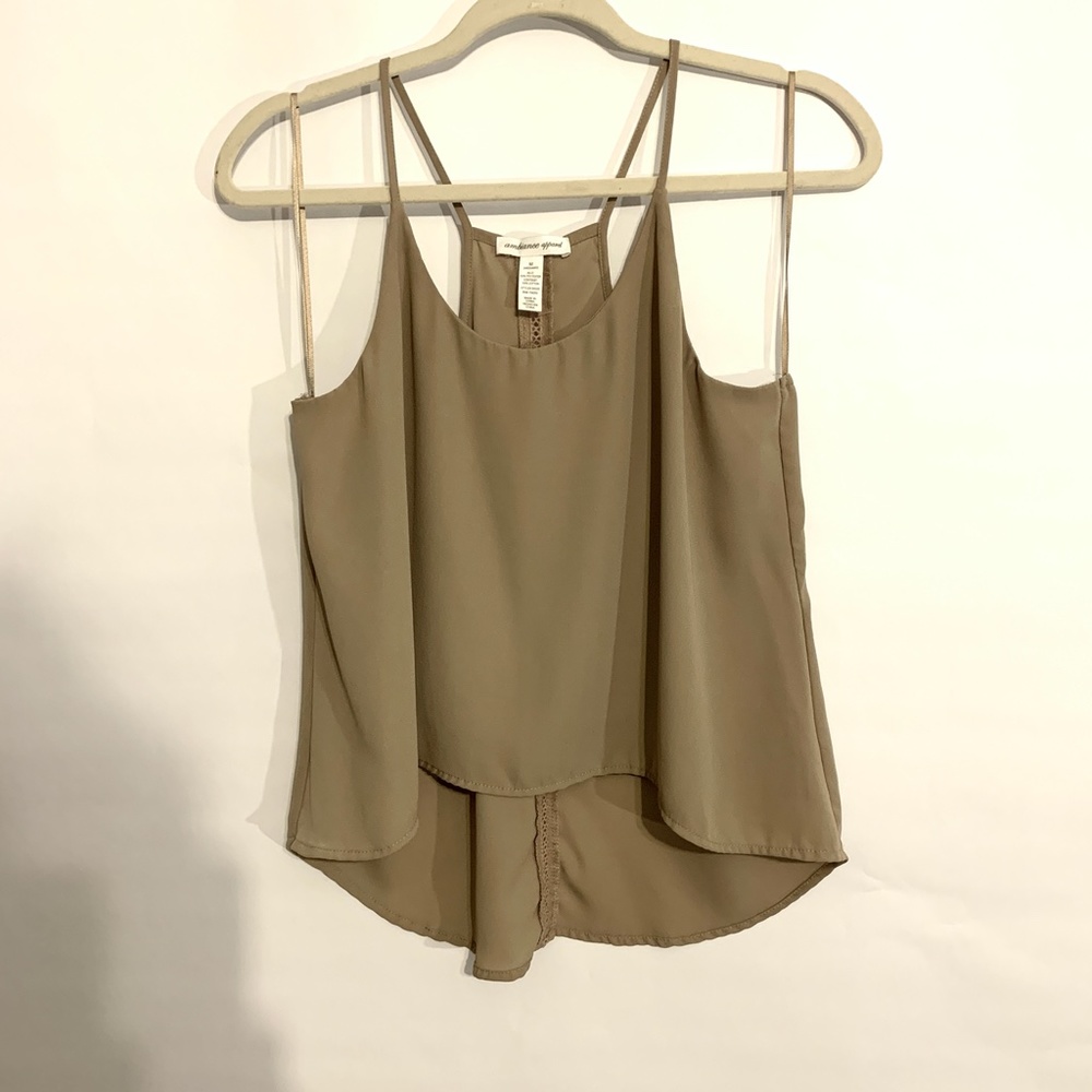 Ambiance Cropped Spaghetti Strapped Blouse - Picture 2 of 9